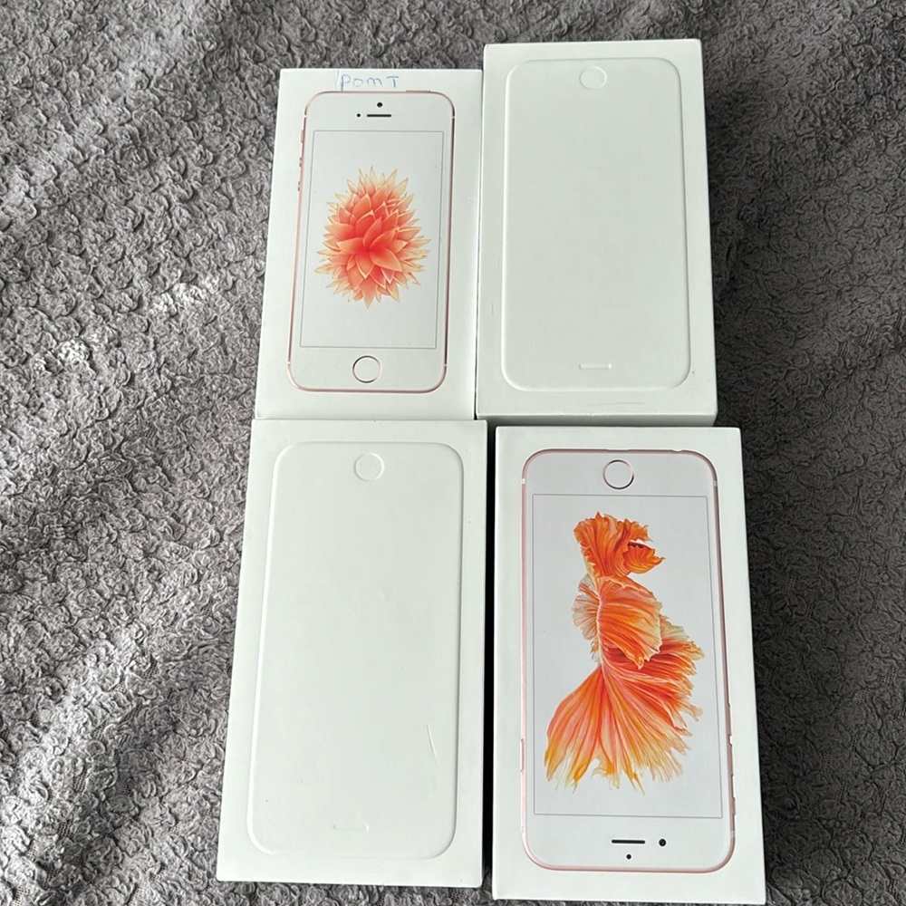 3 iphone 6 and one iphone se EMPTY boxes